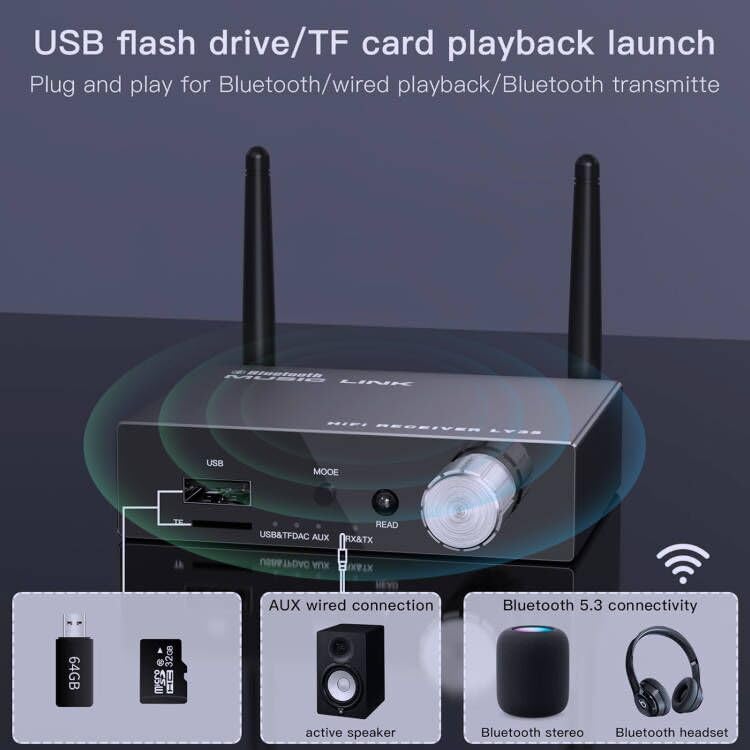 Bluetooth 5.3 Transmitter Receiver For Tv Wireless Bluetooth Transmitter Receiver Compatible 30M Long Distance Home Stereo Low L